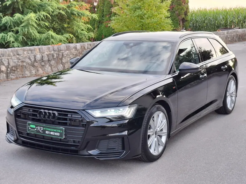 Črn Audi A6 Avant po poliranju pred studiem RP Avtokozmetika